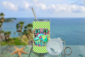 Salty Vibes mini 3oz vinyl tumbler wrap