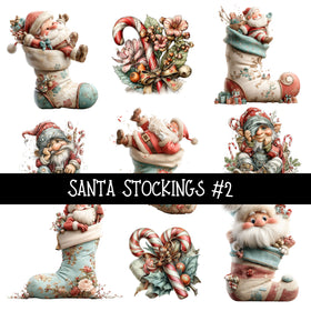 Santa Stockings UV Decal sheets 2 to choose from