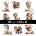 Santa Stockings UV Decal sheets 2 to choose from