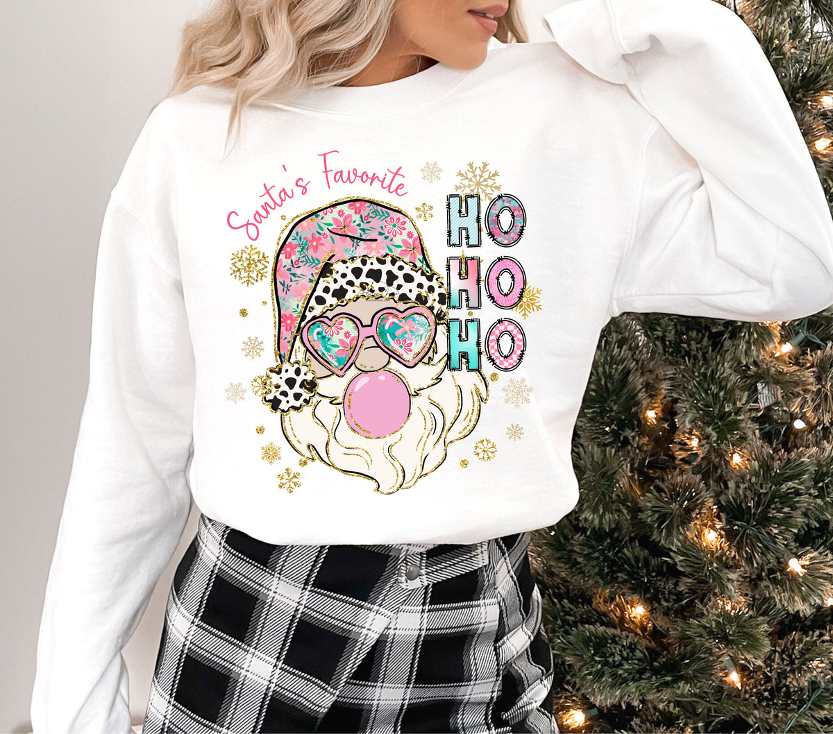 Santa's Favorite HO HO HO DTF Transfers