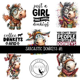 Sarcastic Donkeys UV Decal sheets 2 to choose from