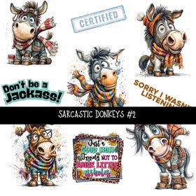 Sarcastic Donkeys UV Decal sheets 2 to choose from