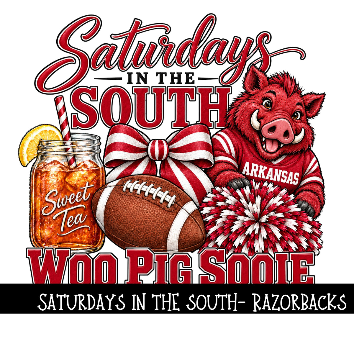 Saturday's in the south- Razorbacks UV DTF Decal
