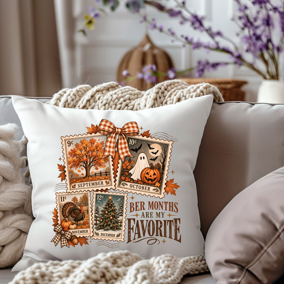 Ber Month's DTF Transfers for pillows and towels