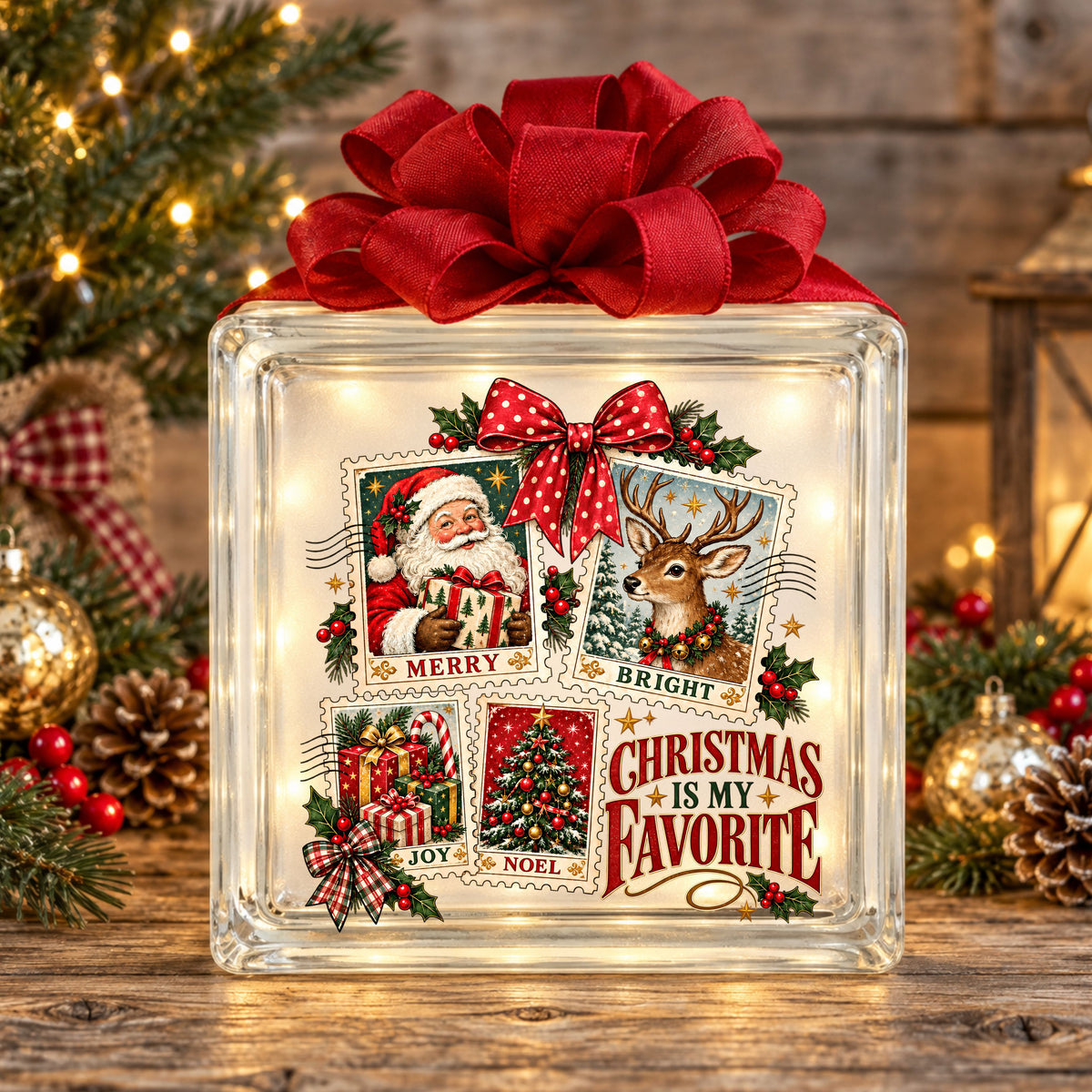 Christmas is my favorite Glass Block Decal 2 sizes available