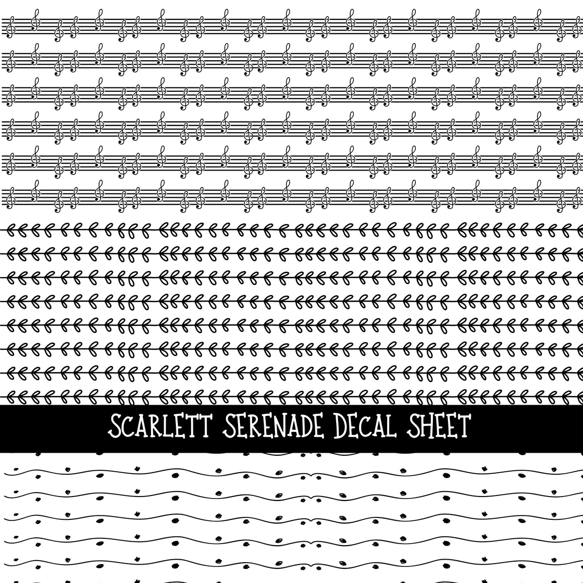 Scarlett Serenade Doodle Patchwork Set
