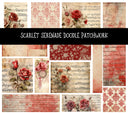 Scarlett Serenade Doodle Patchwork Set