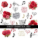 Scarlett Serenade Doodle Patchwork Set