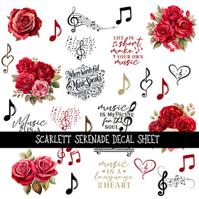 Scarlett Serenade Doodle Patchwork Set