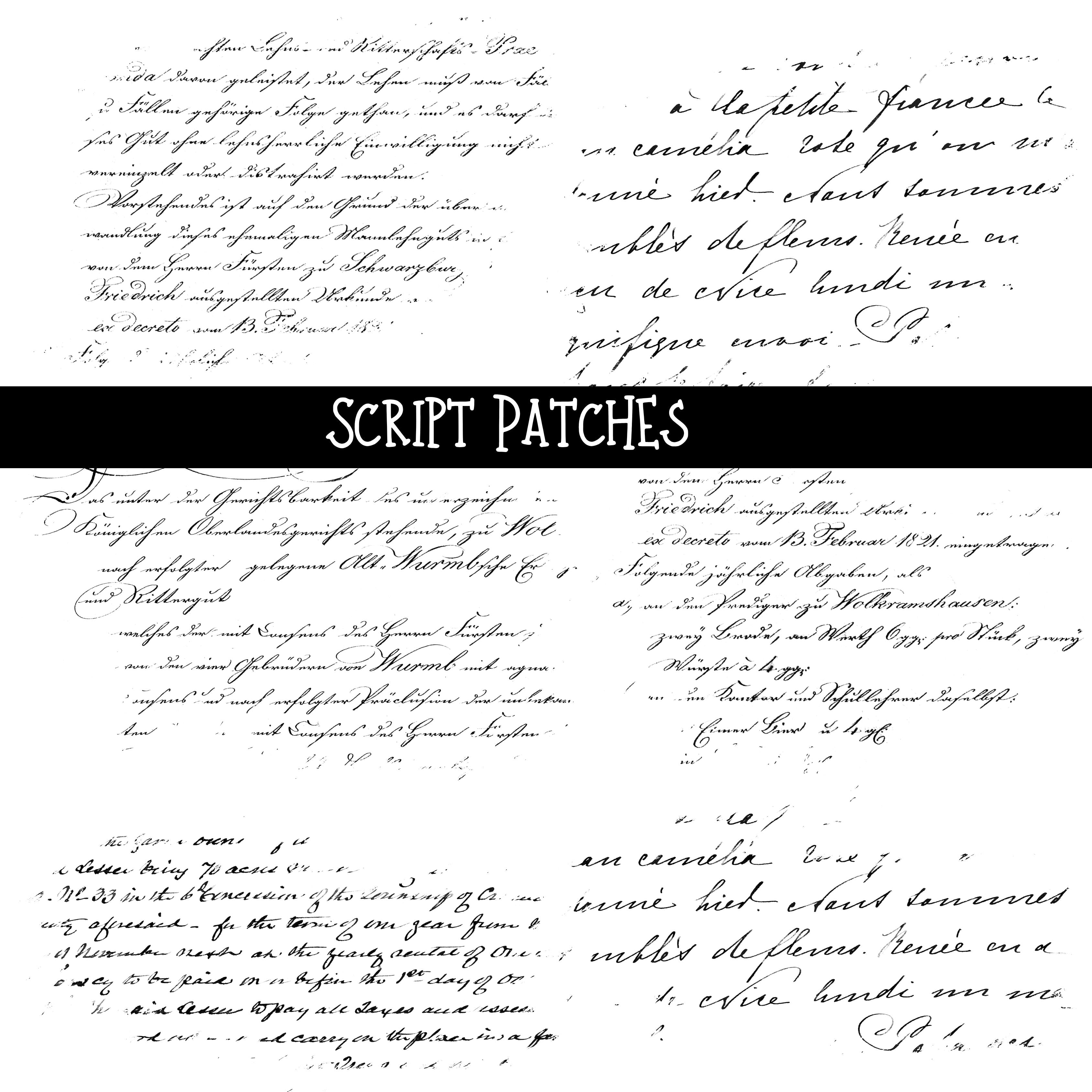 Blue Patch Script Script Patches - UV DTF Decal sheet – Kraft Craze