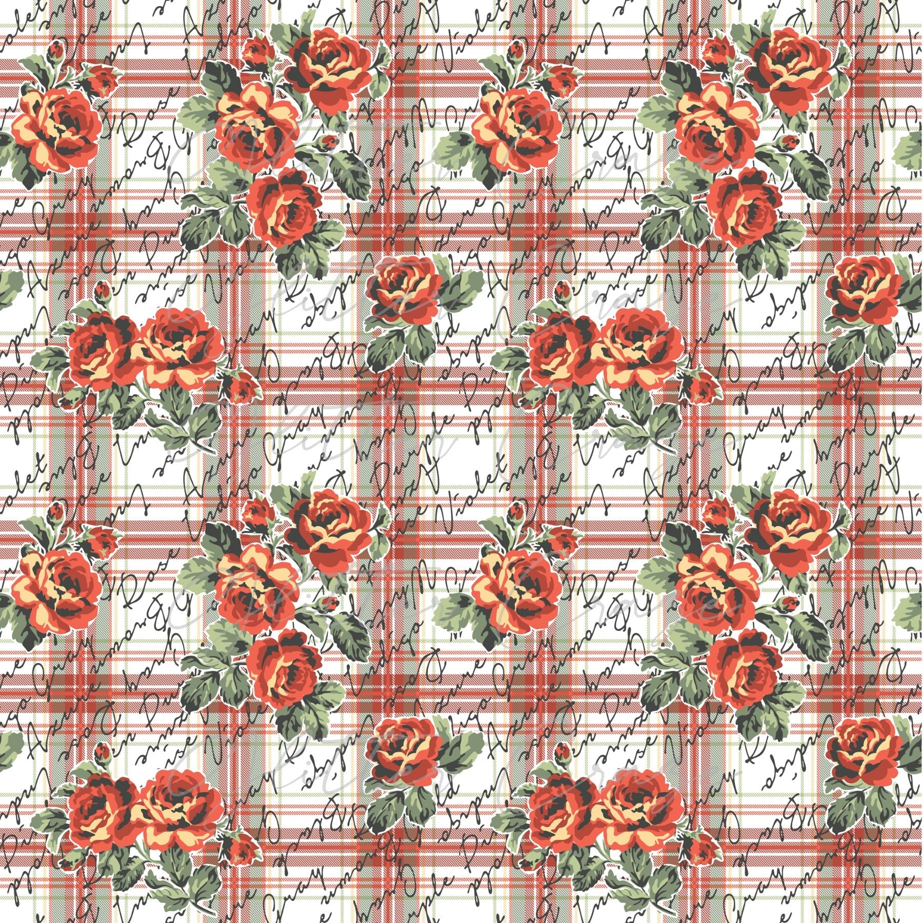Scripted Roses Adhesive Vinyl – Kraft Craze