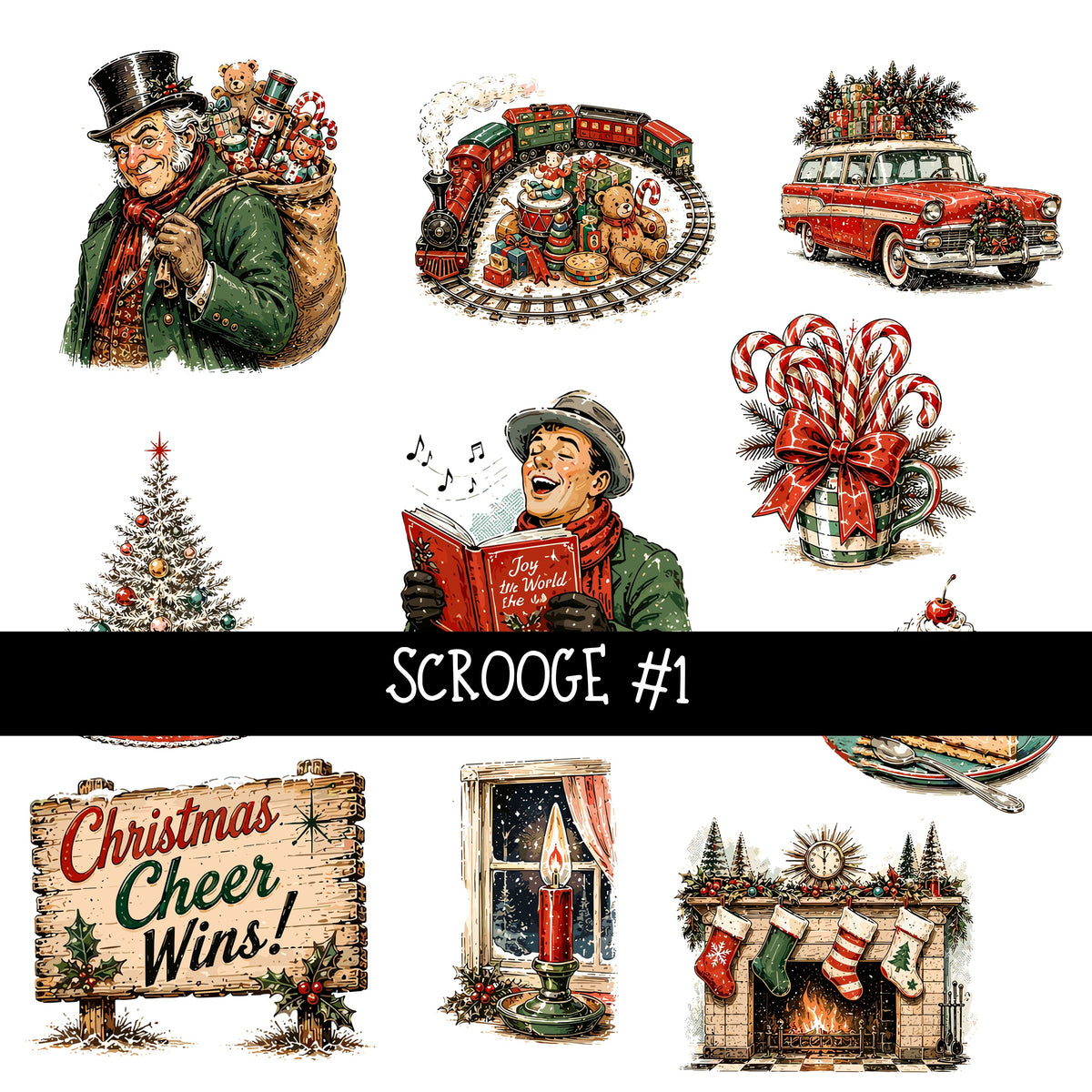 Scrooge UV DTF Decal sheets 2 designs available