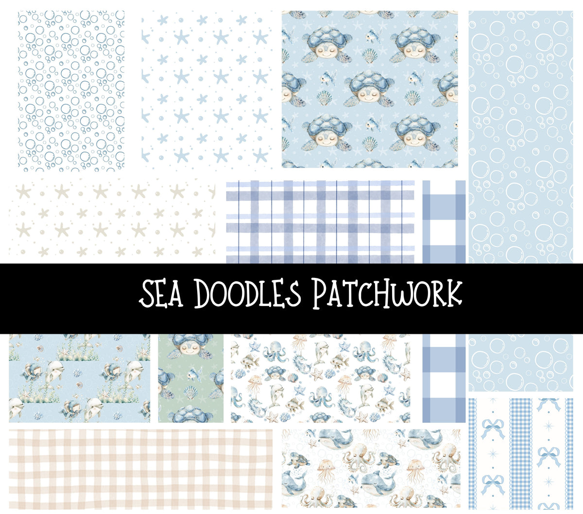 Sea Doodles Patchwork Set
