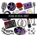 Selena UV DTF Decal sheets 7 Designs available