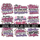 Serial Crafter UV DTF Decal sheets 6 Designs available