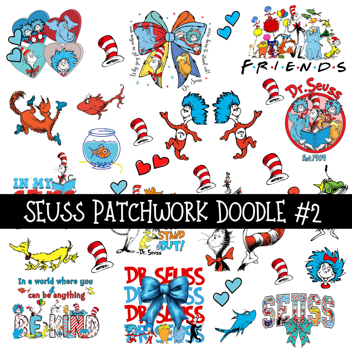 Seuss Doodle Patchwork Sets 2 sets to choose from