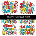 Seusville UV DTF Decal sheets 11 Designs available