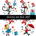 Seusville UV DTF Decal sheets 11 Designs available