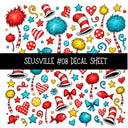 Seusville UV DTF Decal sheets 11 Designs available