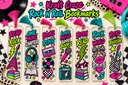Rockbands Bookmark UV DTF Decal sheet- set of 7 Designs