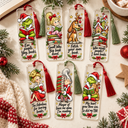 Grinch Bookmark UV DTF Decal sheet- set of 7 Designs