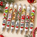 Grinch Pen wraps UV DTF Decal sheet- set of 7 Designs