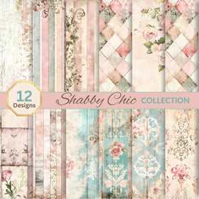 Shabby Vinyl collection- 12x12 vinyl sheets-9 designs available