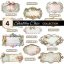 Shabby Chic UV DTF Decal Sheets 4 Designs