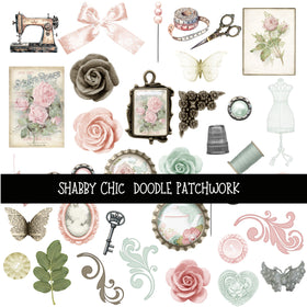 Shabby Chic Doodle Patchwork Set