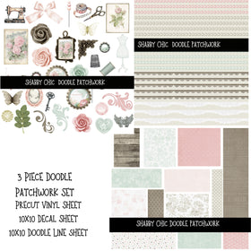 Shabby Chic Doodle Patchwork Set