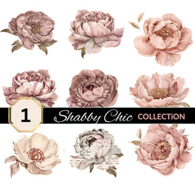 Shabby Chic UV DTF Decal Sheets 4 Designs