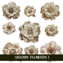 Shabby Flowers UV DTF Decal Sheets 5 sheet design options