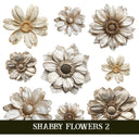 Shabby Flowers UV DTF Decal Sheets 5 sheet design options
