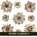 Shabby Flowers UV DTF Decal Sheets 5 sheet design options