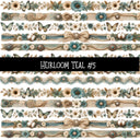 Heirloom Teal Torn Pages UV DTF Decal sheets 6 Designs available