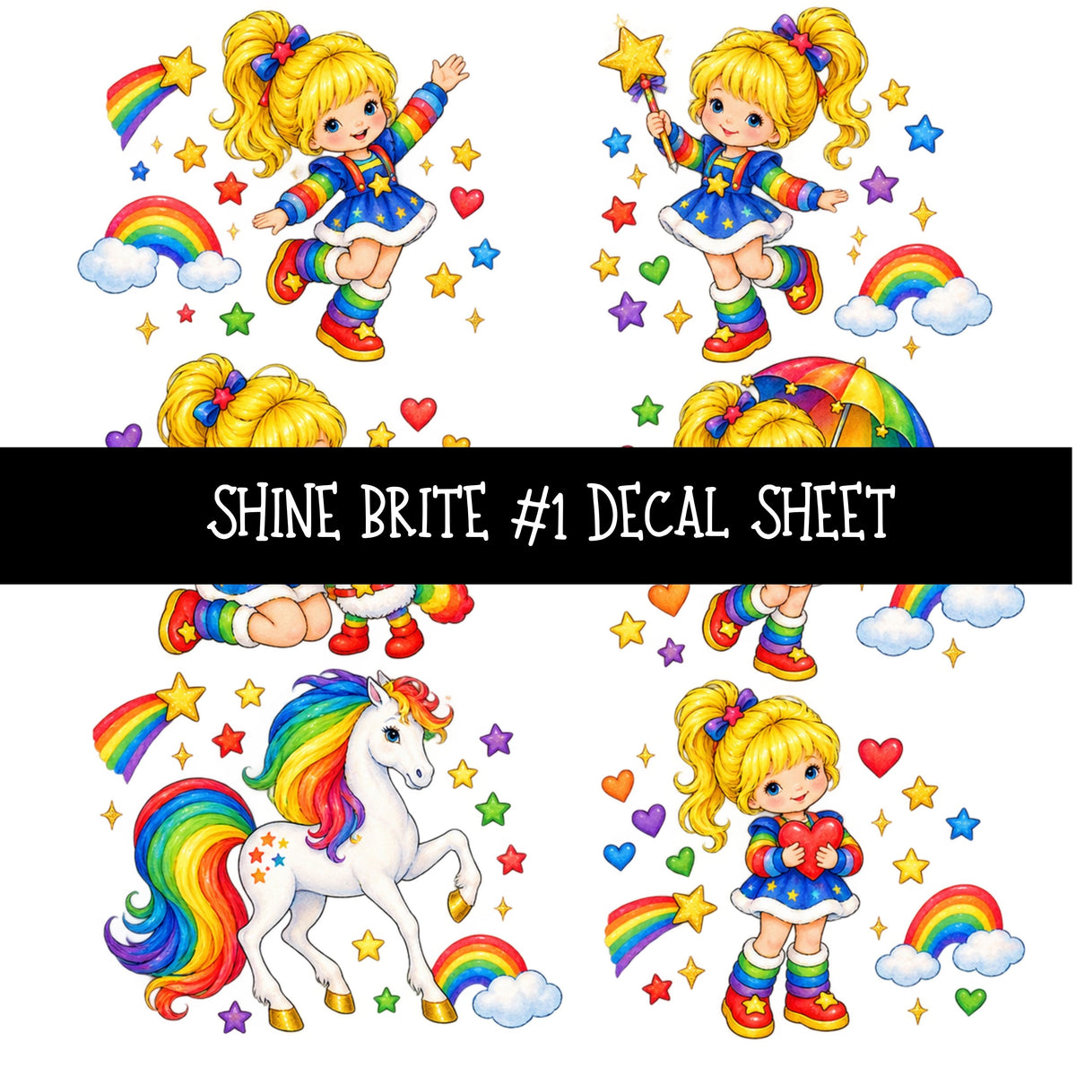 Shine Brite UV DTF Decal sheets 11 Designs available