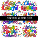 Shine Brite UV DTF Decal sheets 11 Designs available