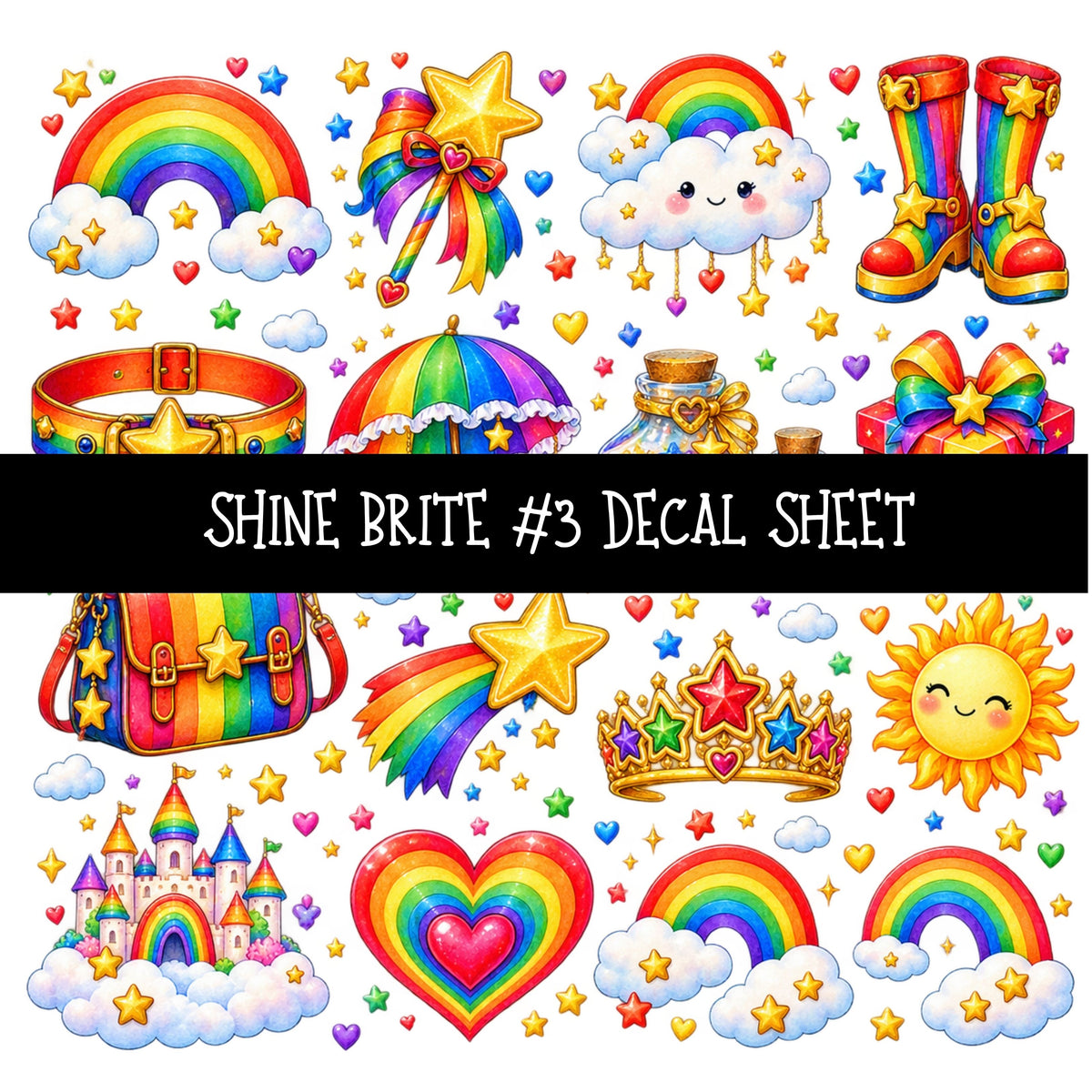 Shine Brite UV DTF Decal sheets 11 Designs available