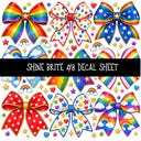 Shine Brite UV DTF Decal sheets 11 Designs available