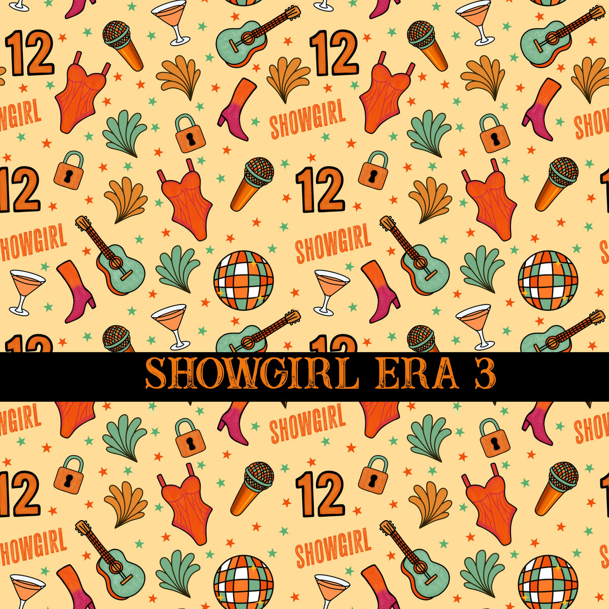 Showgirl Era collection- 12x12 vinyl sheets-12 designs available