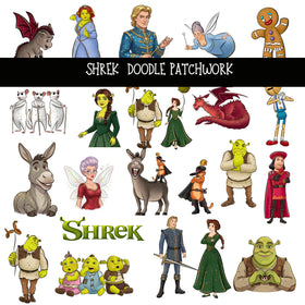 Shrek Doodle Patchwork Set