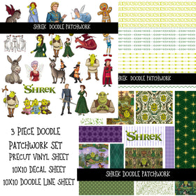 Shrek Doodle Patchwork Set