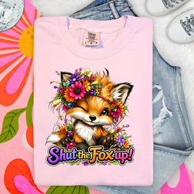 Shut the Fox up floral fox DTF Transfers