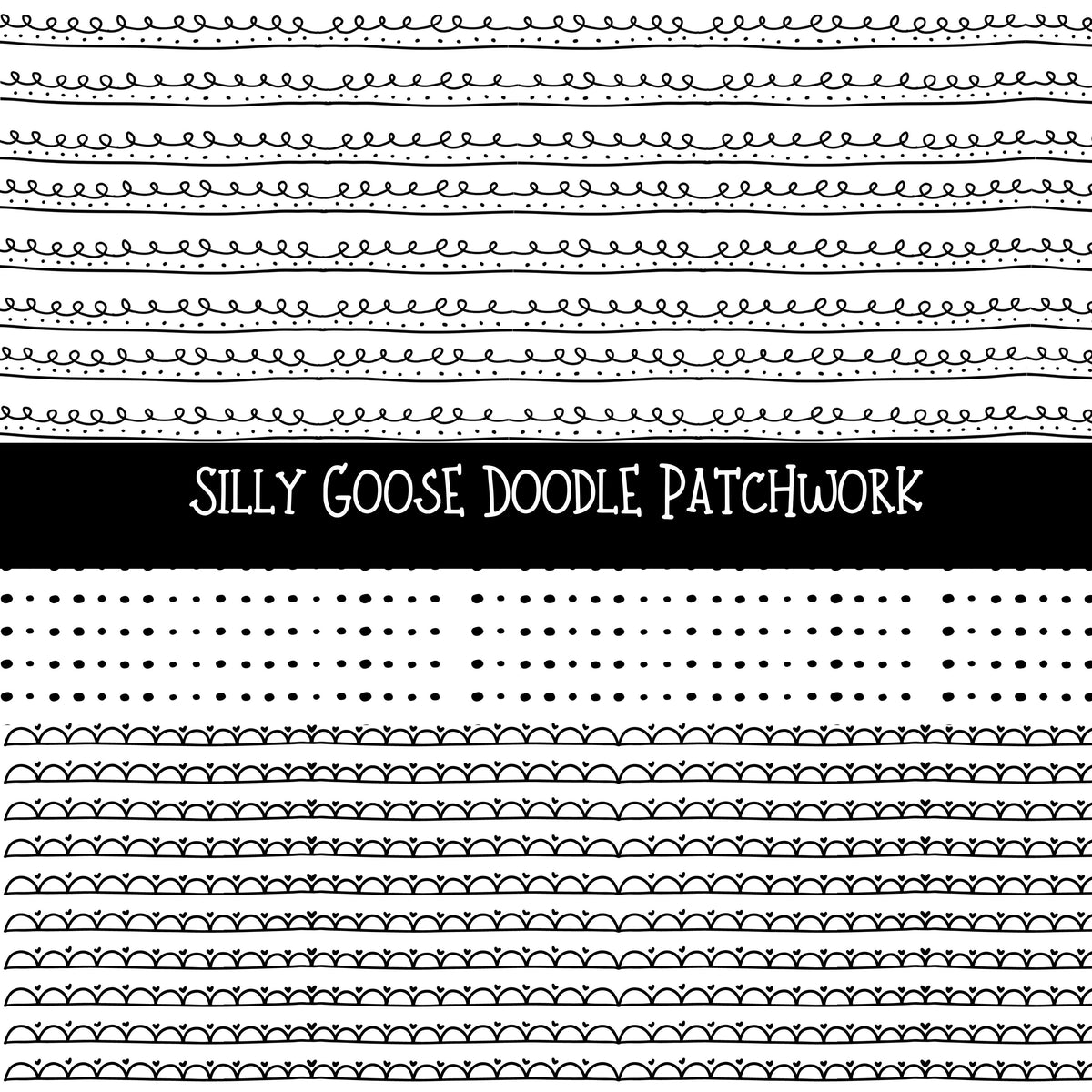 Silly Goose Doodle Patchwork Set