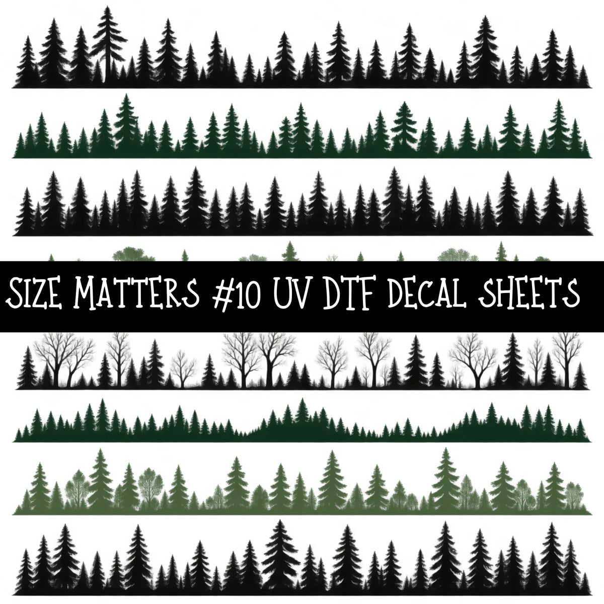 Size Matters  UV DTF Decal sheets 11 Designs available