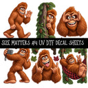Size Matters  UV DTF Decal sheets 11 Designs available