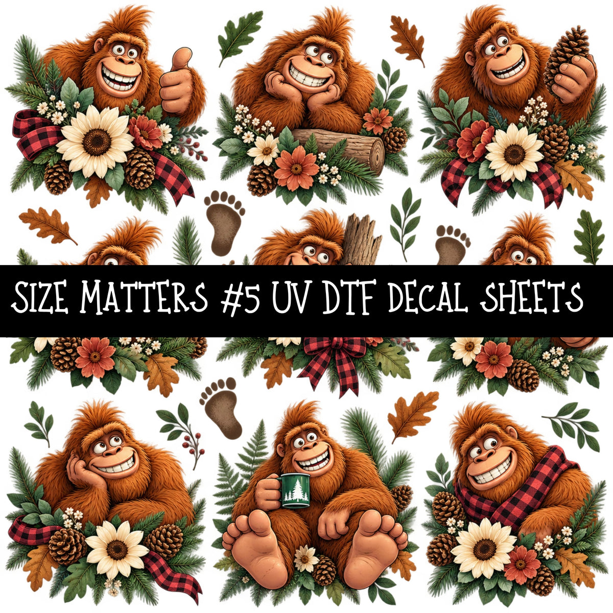 Size Matters  UV DTF Decal sheets 11 Designs available