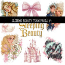 Sleeping Beauty Torn Pages UV DTF Decal sheets 3 designs available
