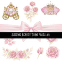 Sleeping Beauty Torn Pages UV DTF Decal sheets 3 designs available