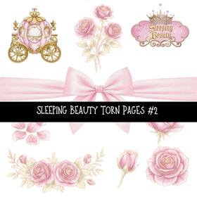 Sleeping Beauty Torn Pages UV DTF Decal sheets 3 designs available